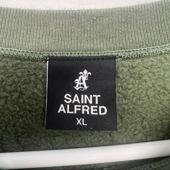 Saint Alfred Plsblv Pullover Sweatshirt Sweater Green XL - Picture 3 of 6